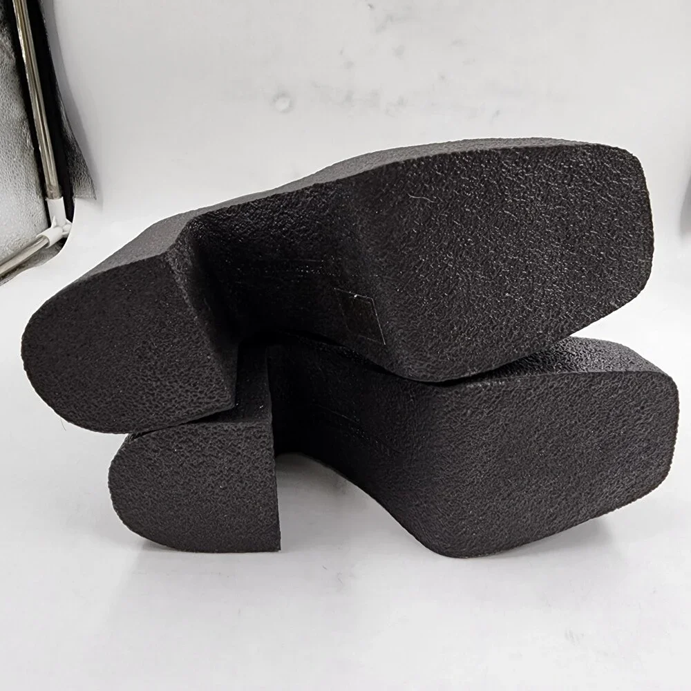 Stella McCartney Skyla Stretch Chunky Ankle Boots Women's Black Side Zip Closure - Picture 7 of 15